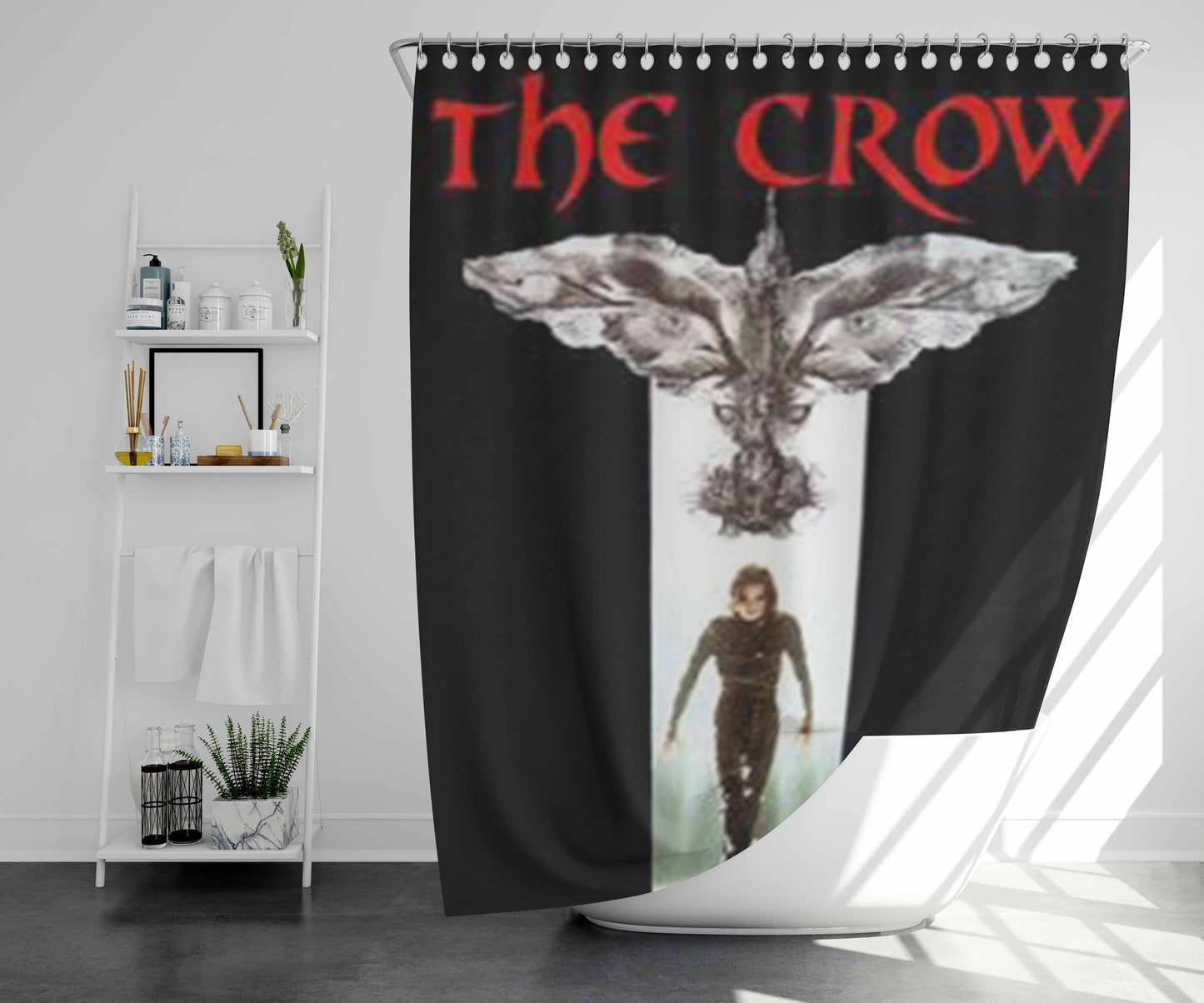 The Crow King Ii Bathroom Shower Curtain Fabric Waterproof | 66 X 72 Inch