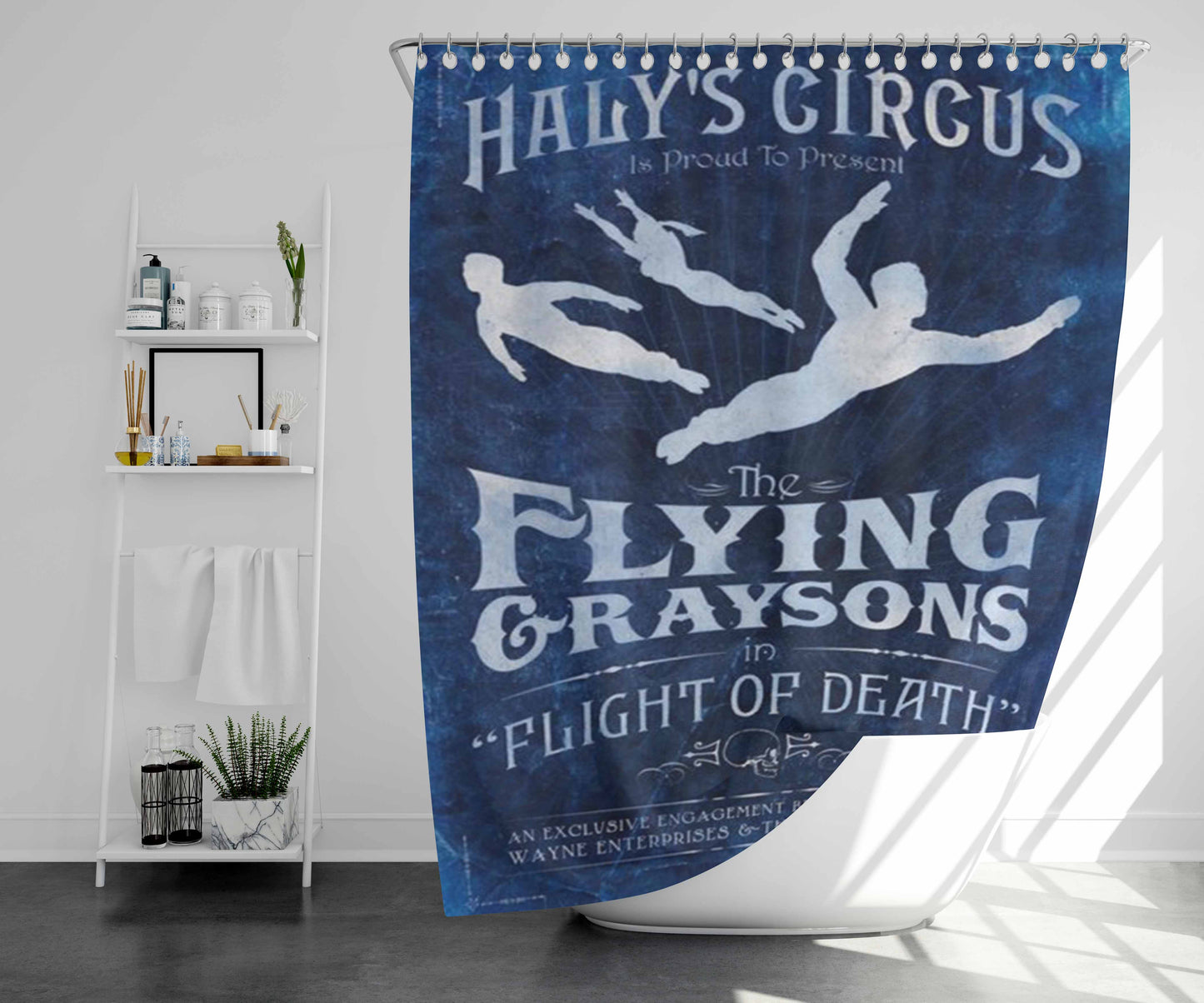 The Flazh Logo And Face Bathroom Shower Curtain Fabric Waterproof | 66 X 72 Inch