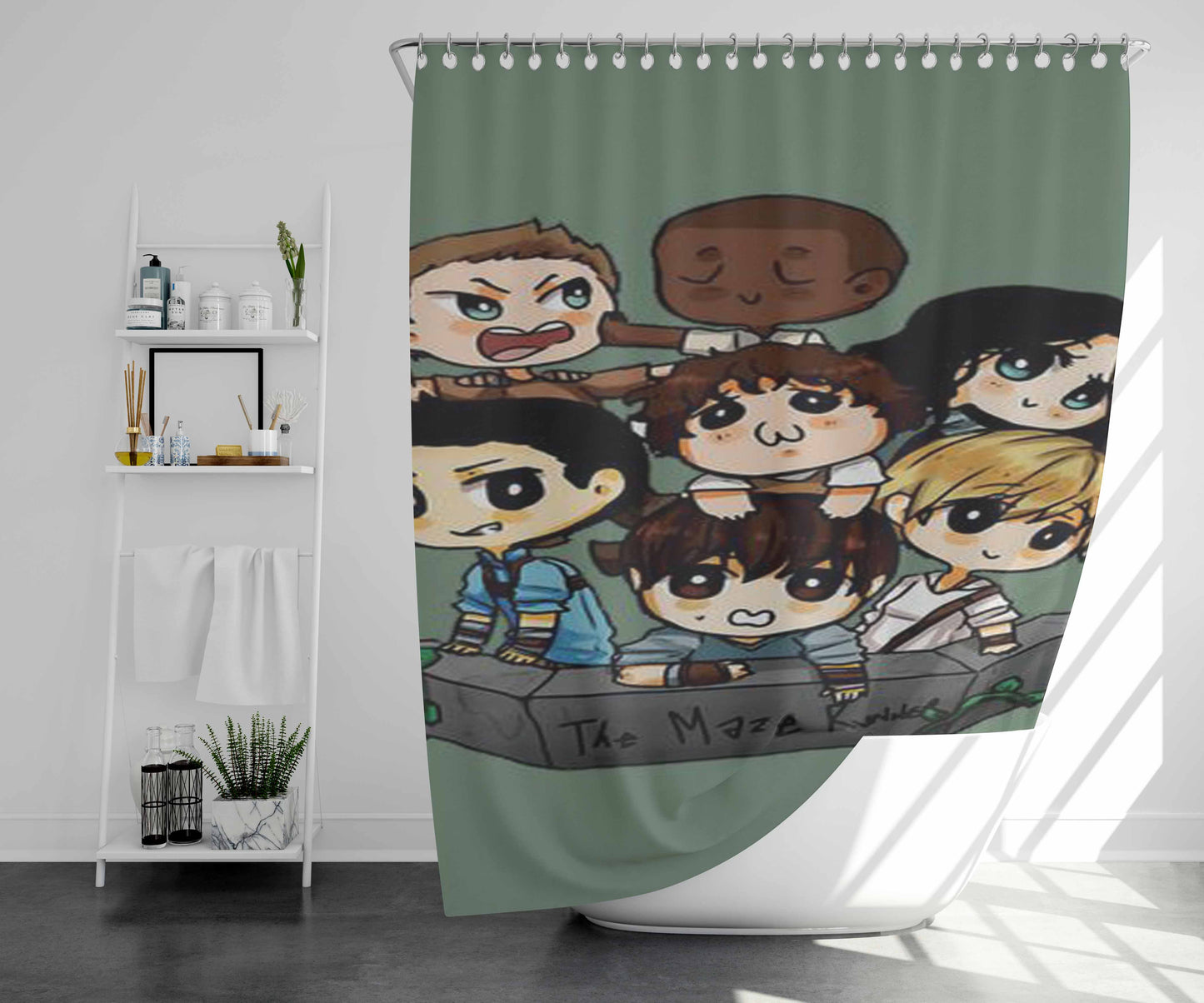 The Girl On The Train Bathroom Shower Curtain Fabric Waterproof | 66 X 72 Inch