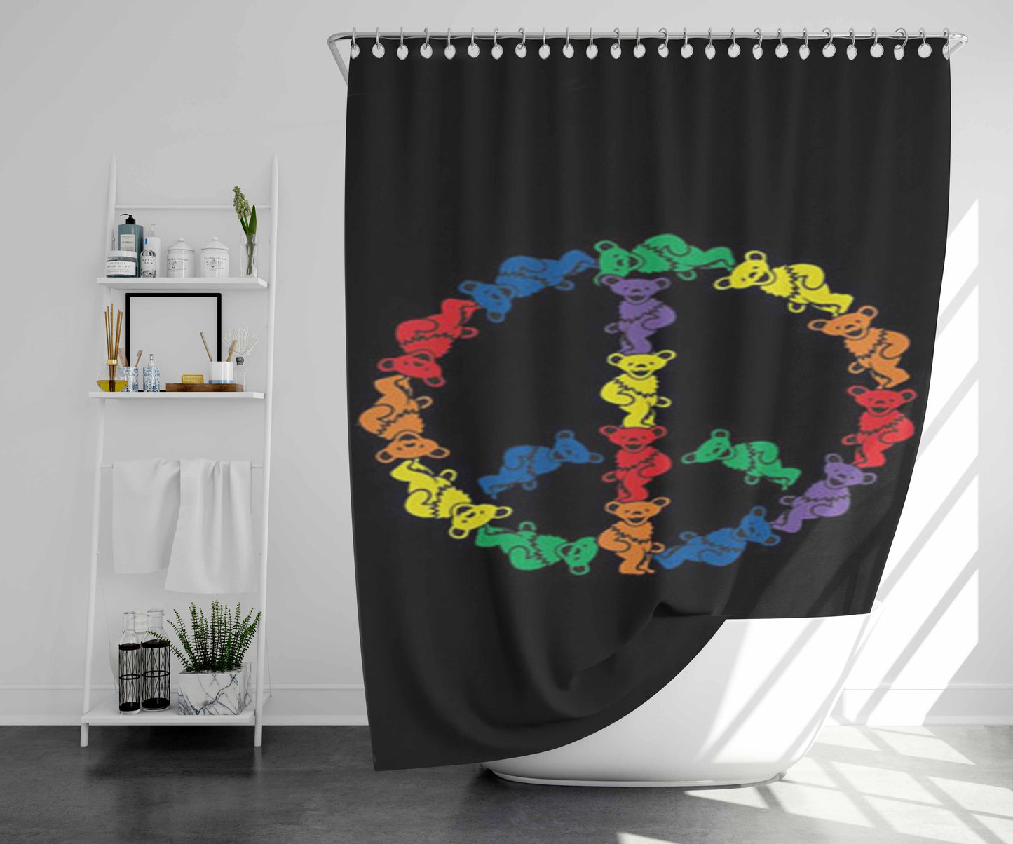 The Grateful Dead Band Bathroom Shower Curtain Fabric Waterproof | 66 X 72 Inch
