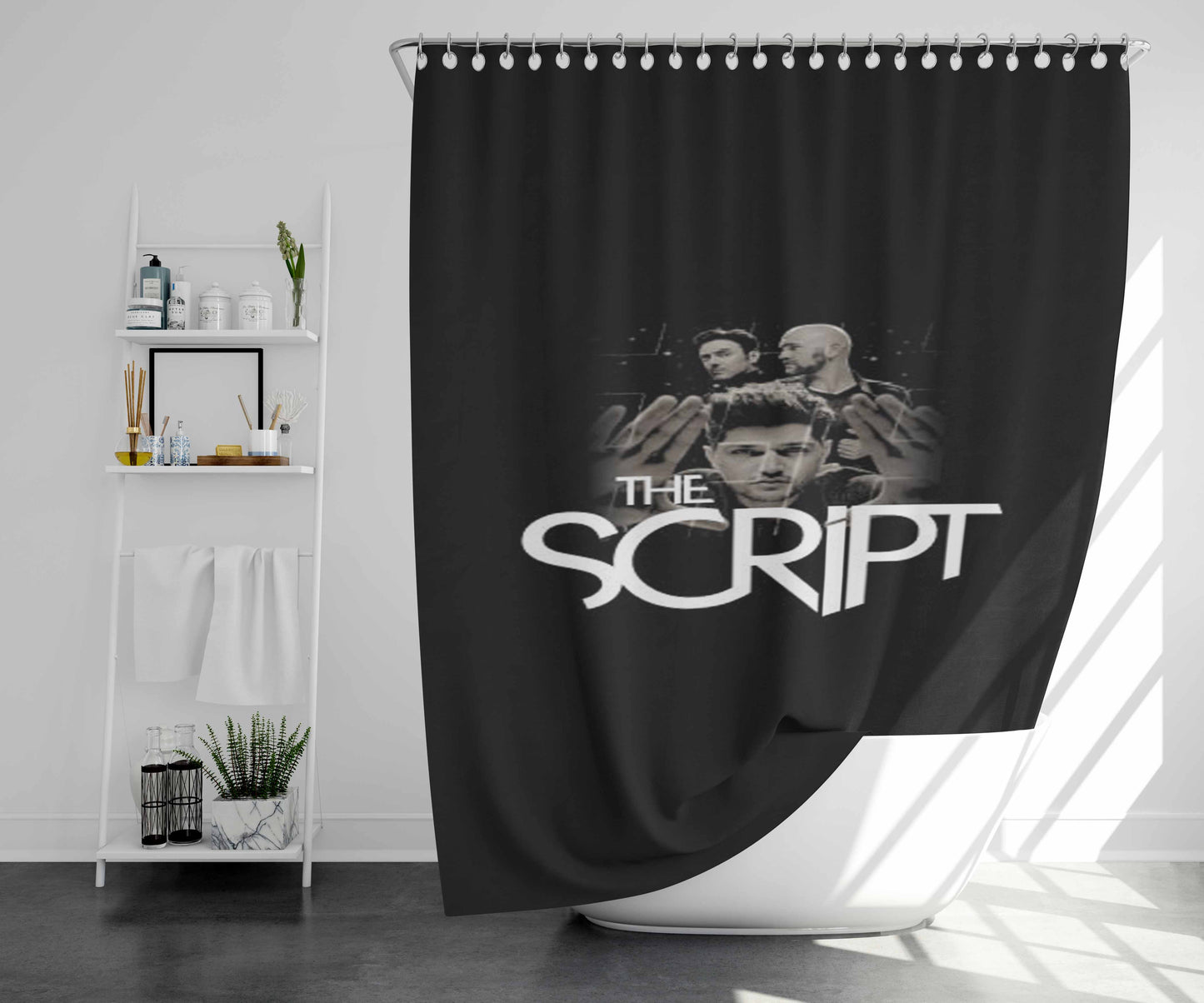 The Script Six Degres Separation Bathroom Shower Curtain Fabric Waterproof | 66 X 72 Inch