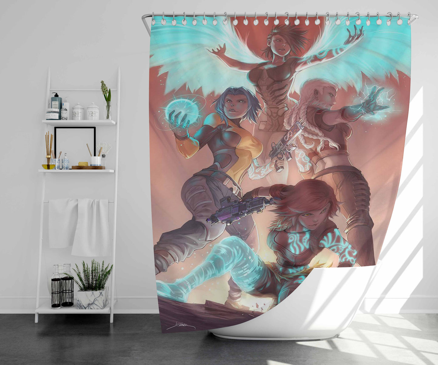 The Sims Vintage Atari Joystick Bathroom Shower Curtain Fabric Waterproof | 66 X 72 Inch