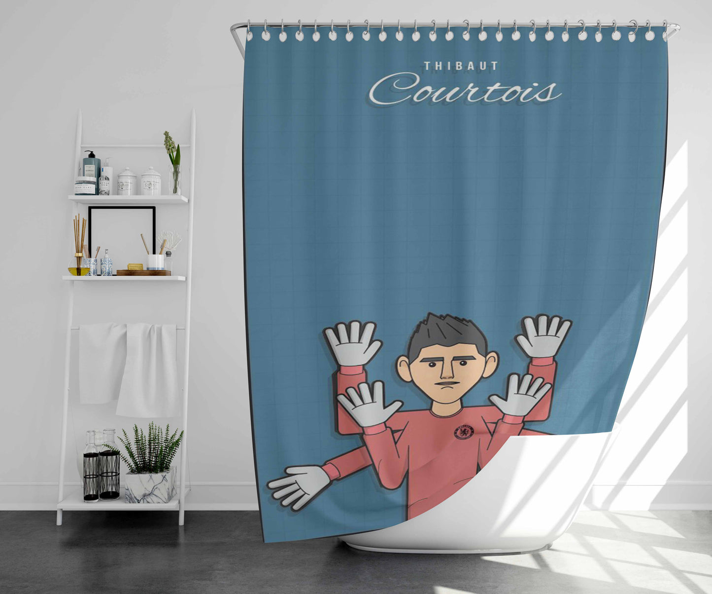 Thiago Silva Paris Saint Germany Bathroom Shower Curtain Fabric Waterproof | 66 X 72 Inch