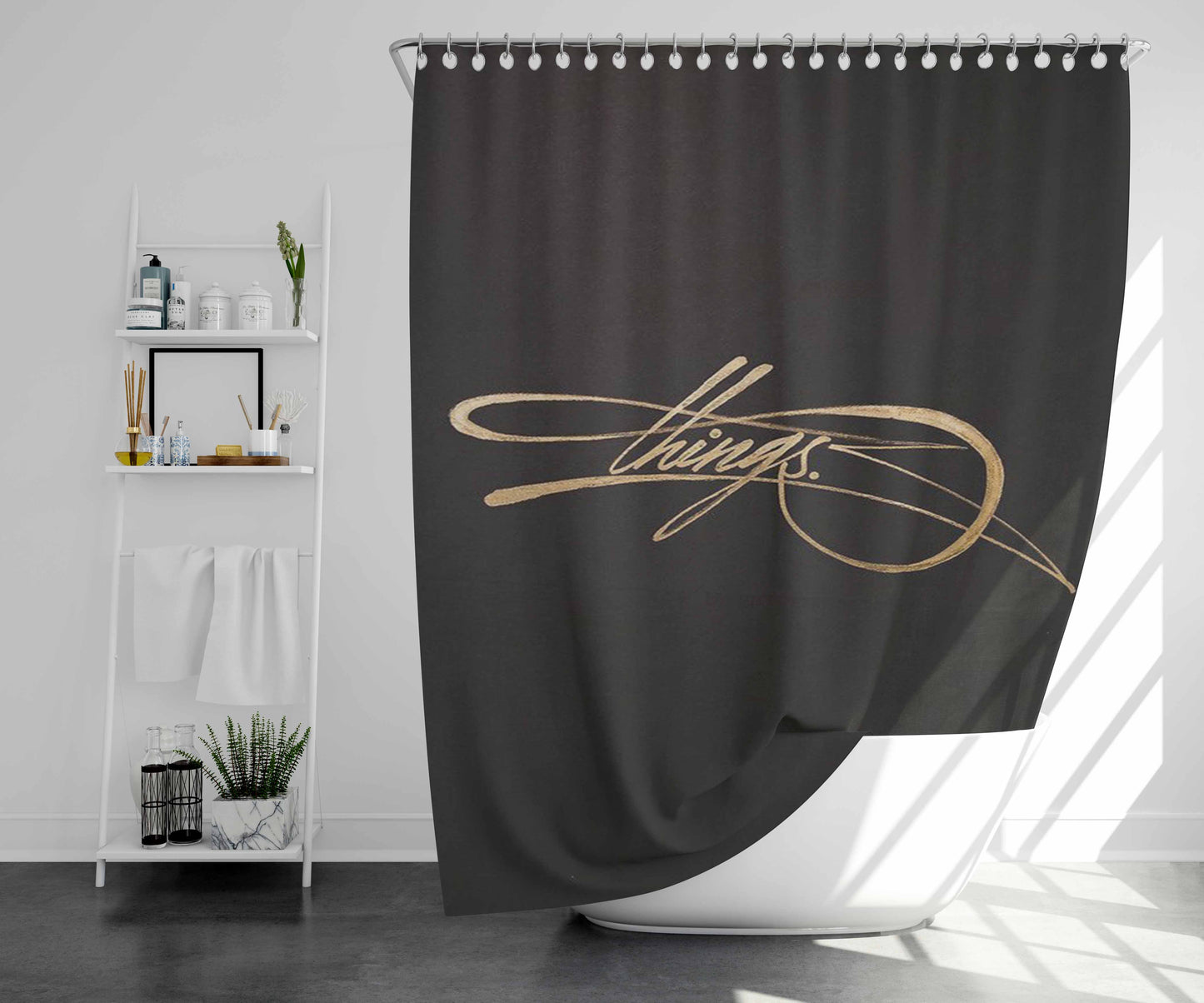 Thin Lizzy Bathroom Shower Curtain Fabric Waterproof | 66 X 72 Inch