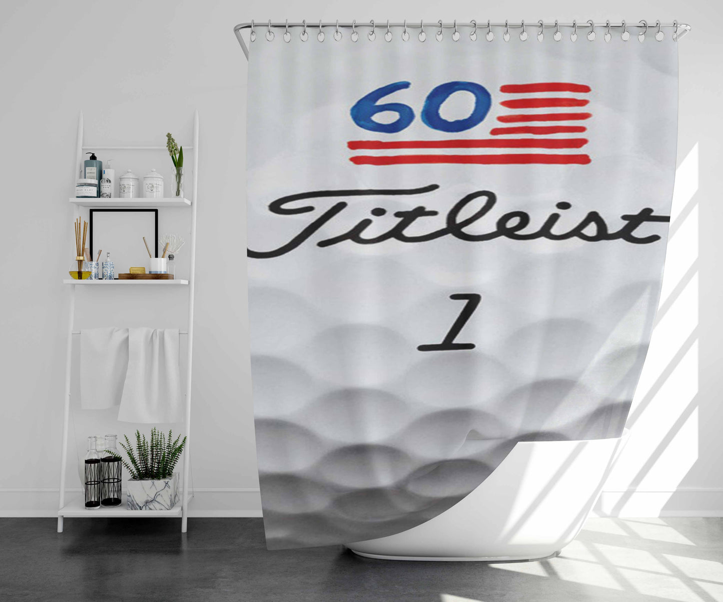 Titleis Bags New Golf Bathroom Shower Curtain Fabric Waterproof | 66 X 72 Inch