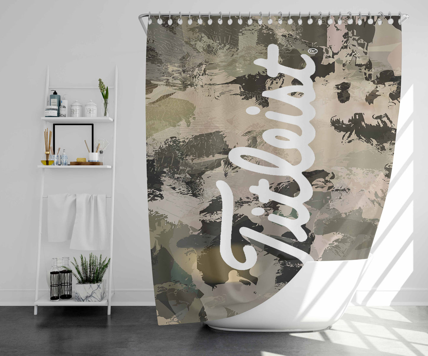 Titleist Golf Ball Print Bathroom Shower Curtain Fabric Waterproof | 66 X 72 Inch