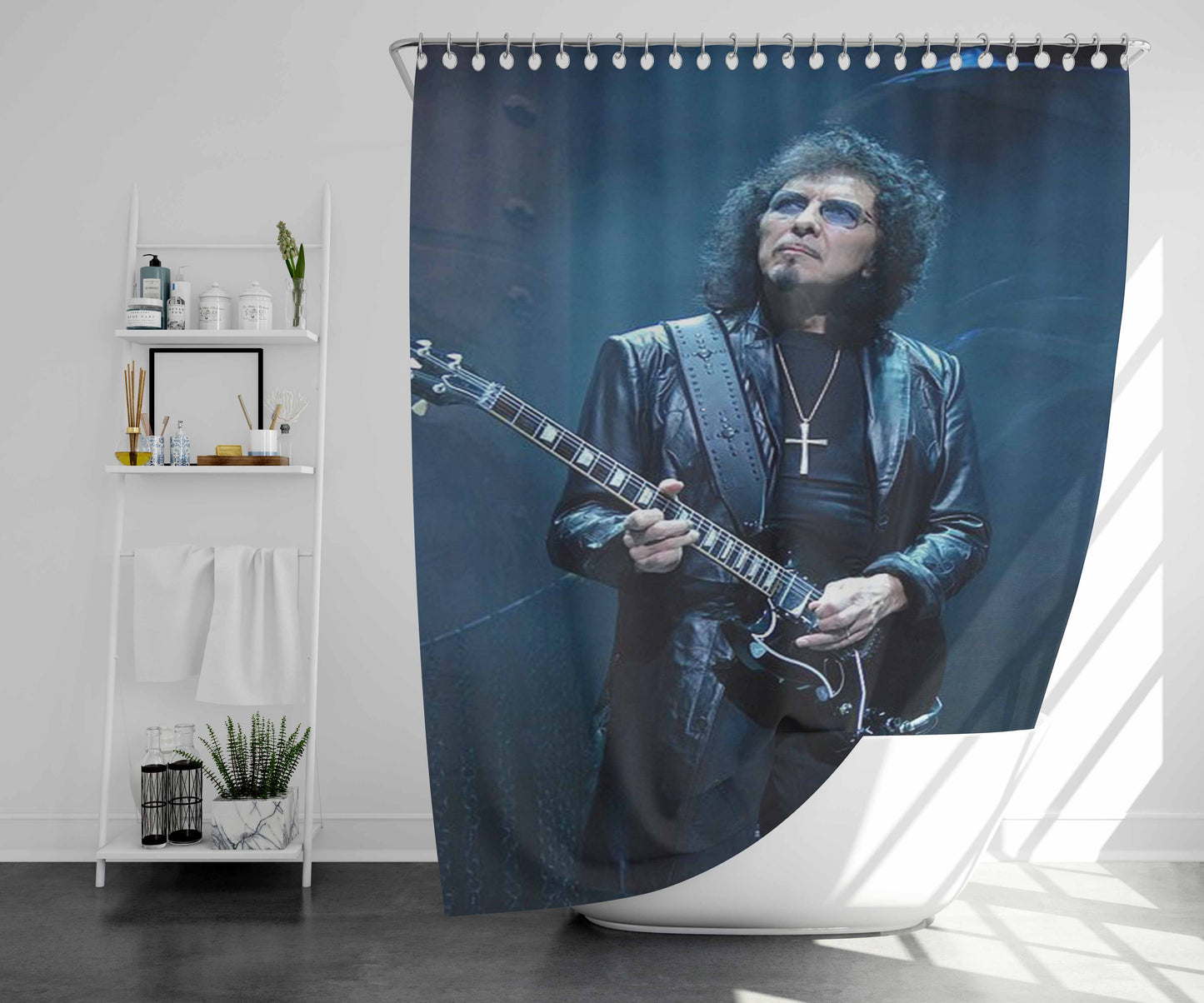 Tony Hawk Skateboard Skull Garden Logo Bathroom Shower Curtain Fabric Waterproof | 66 X 72 Inch