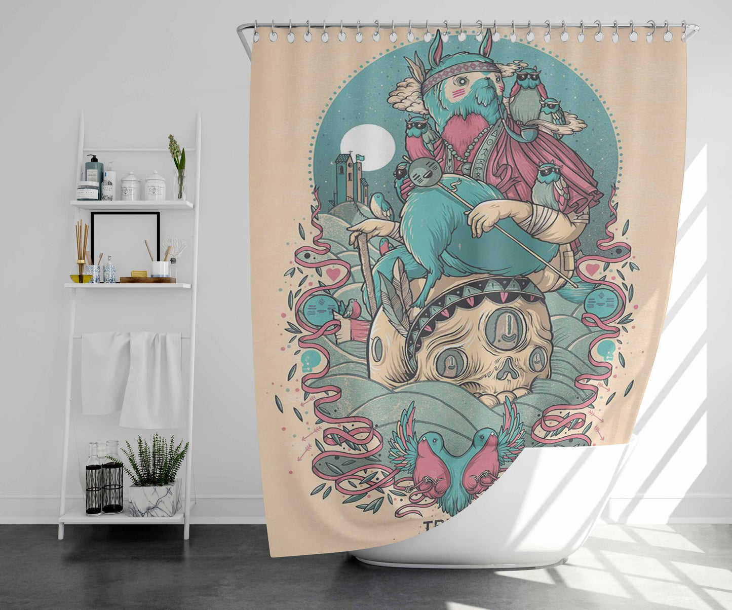 Tribes Bathroom Shower Curtain Fabric Waterproof | 66 X 72 Inch