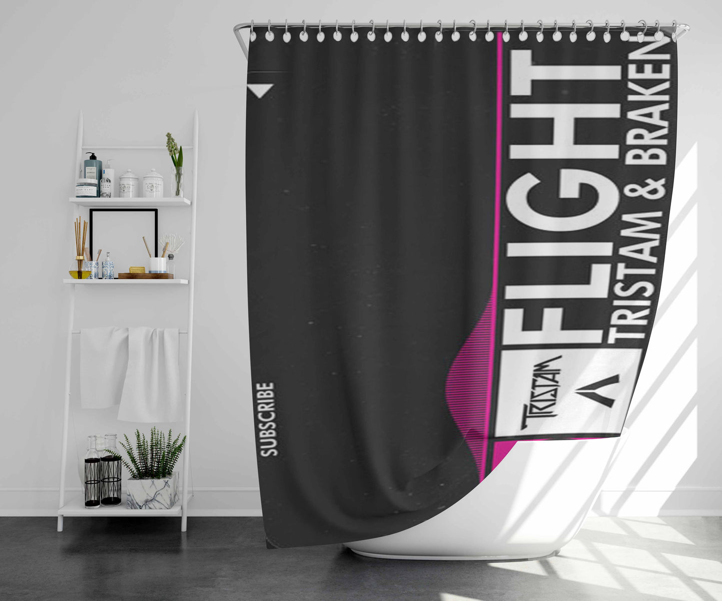 Tristam And Braken Bathroom Shower Curtain Fabric Waterproof | 66 X 72 Inch