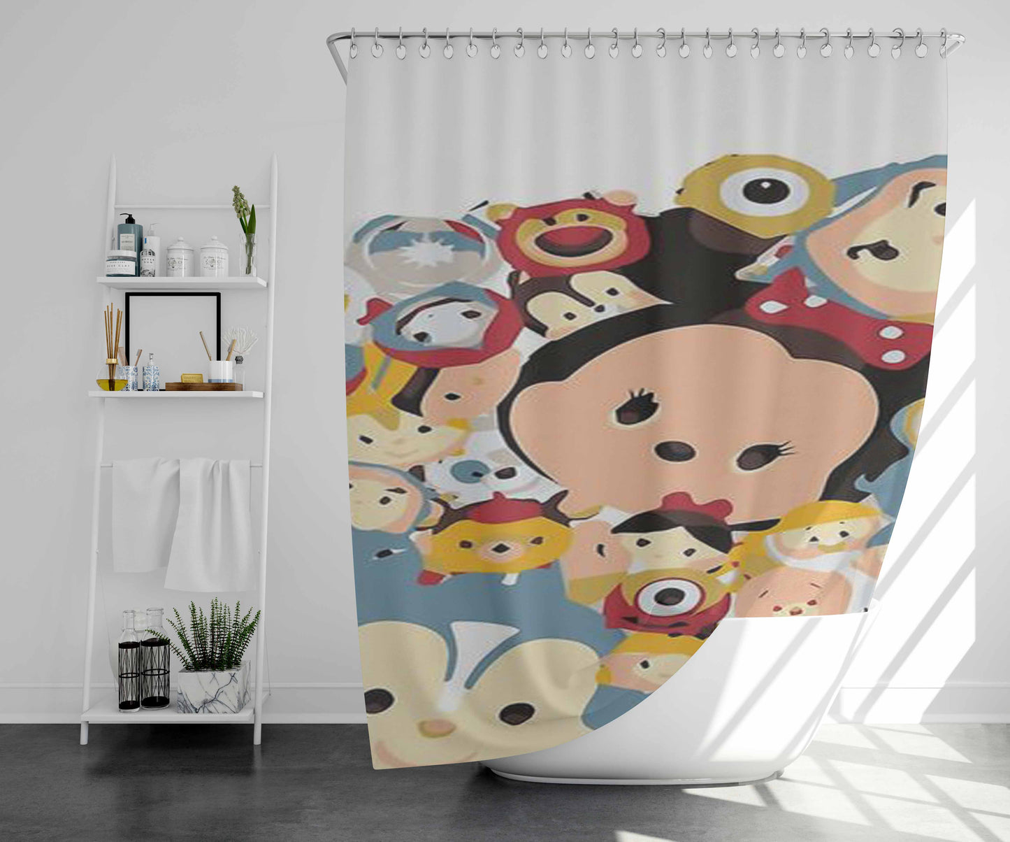 Tsum Tsum Bathroom Shower Curtain Fabric Waterproof | 66 X 72 Inch