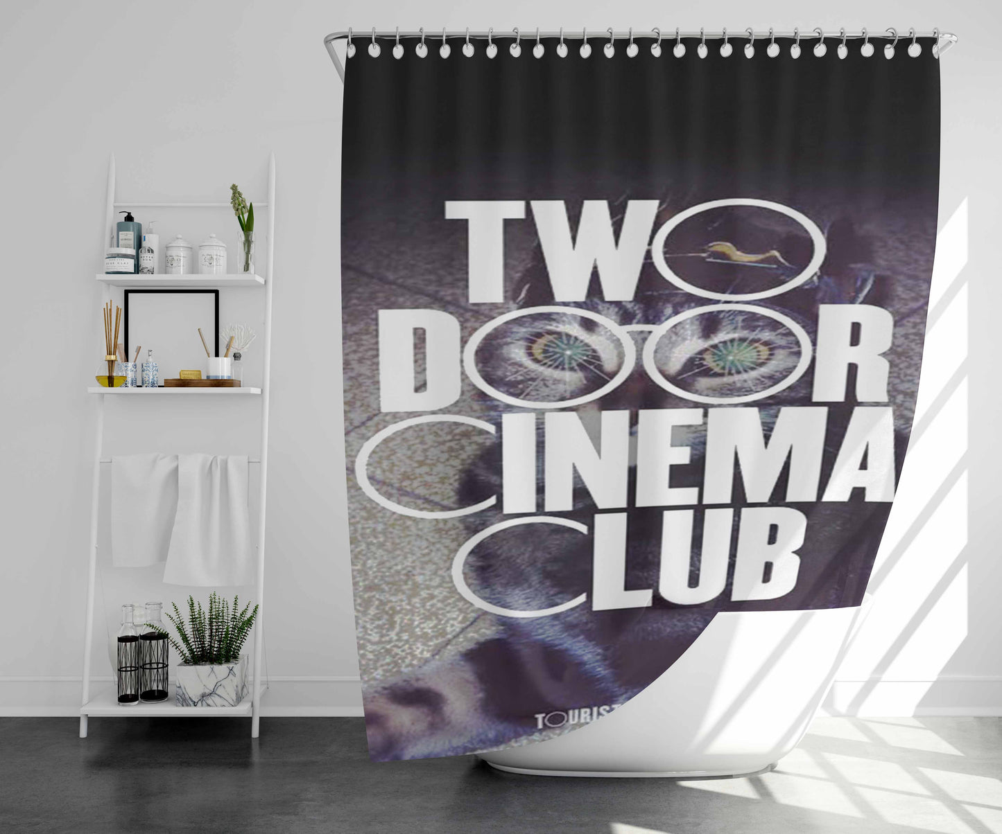 Two Door Cinema Club Bathroom Shower Curtain Fabric Waterproof | 66 X 72 Inch