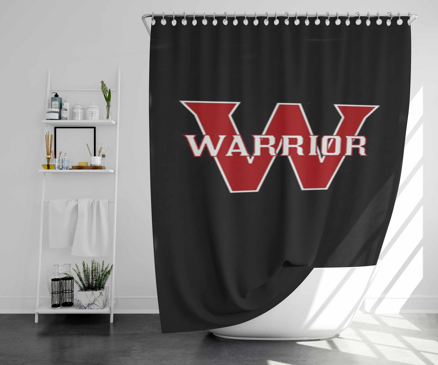 Uni Warrior Bathroom Shower Curtain Fabric Waterproof | 66 X 72 Inch