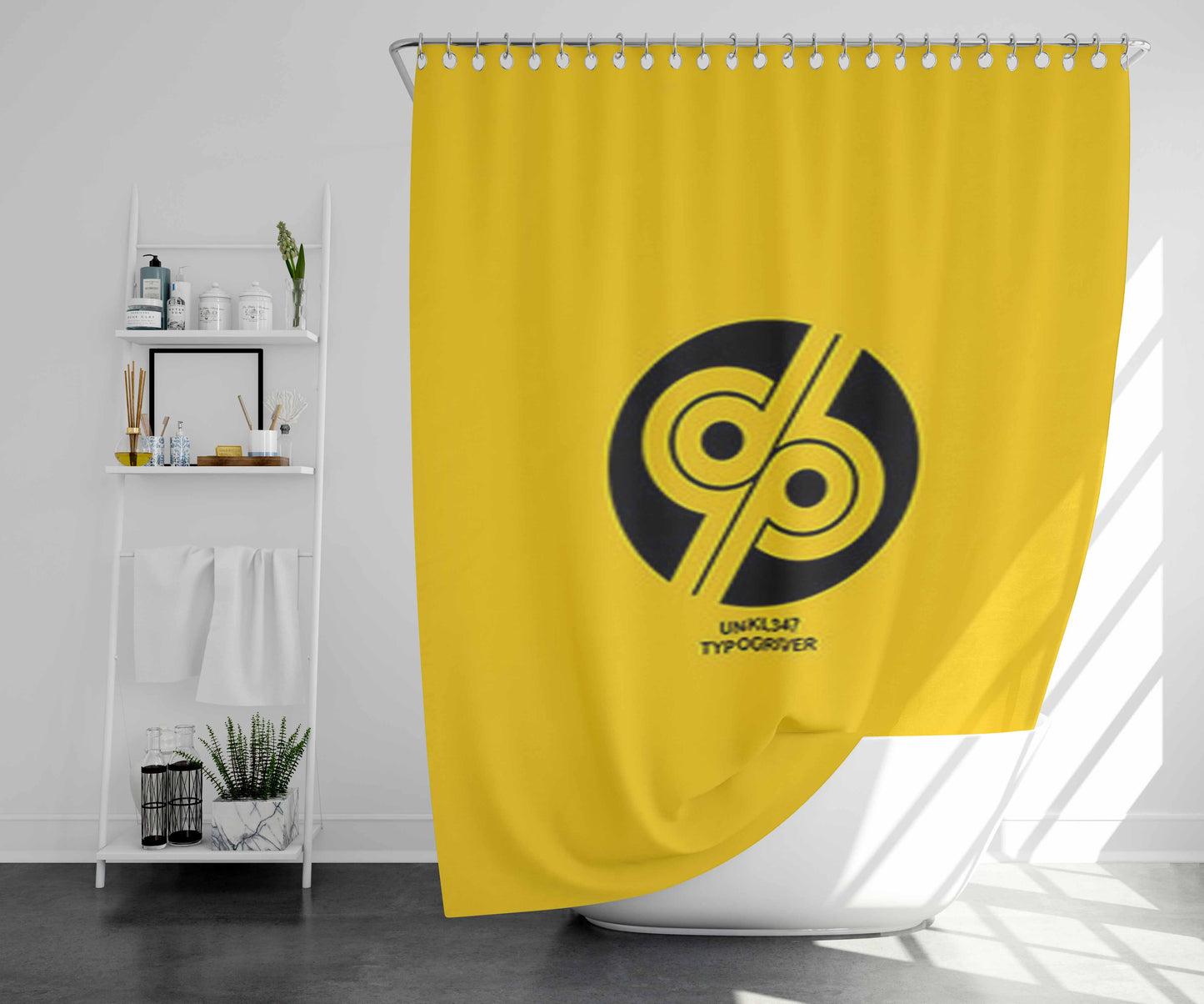 Unkl347 Typo Driver Bathroom Shower Curtain Fabric Waterproof | 66 X 72 Inch