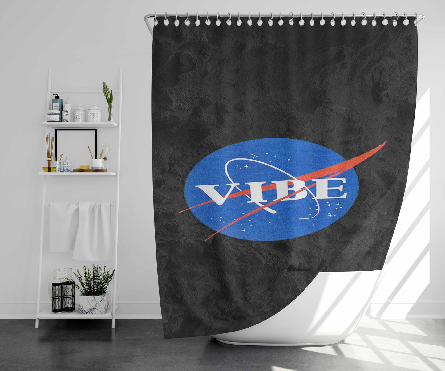 Vibe Marble Bathroom Shower Curtain Fabric Waterproof | 66 X 72 Inch