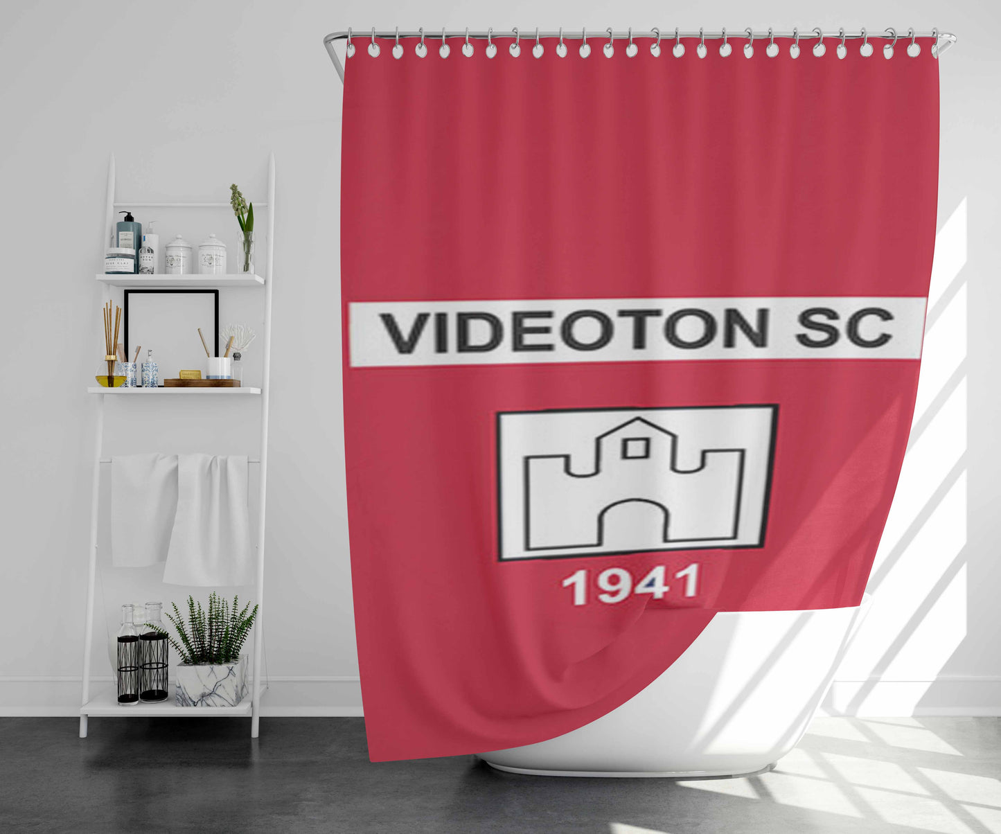 Videoton Sc Pink Bathroom Shower Curtain Fabric Waterproof | 66 X 72 Inch