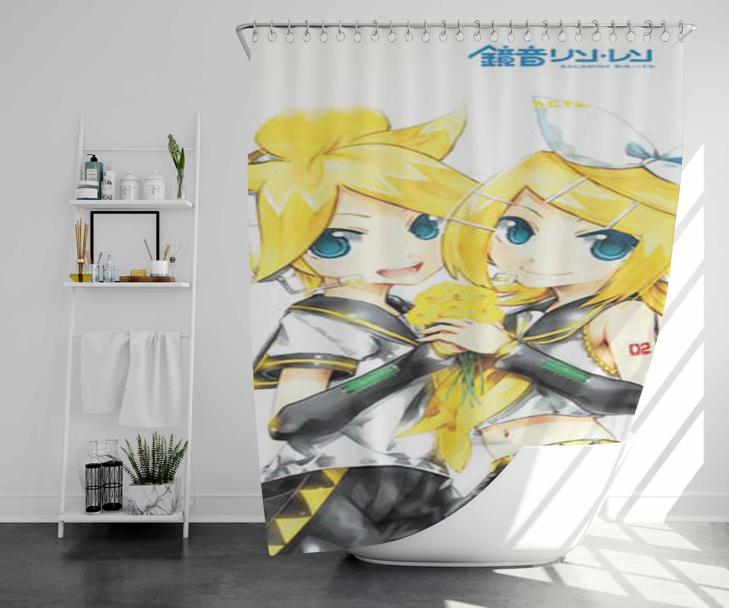 Vocaloid Girls Bathroom Shower Curtain Fabric Waterproof | 66 X 72 Inch