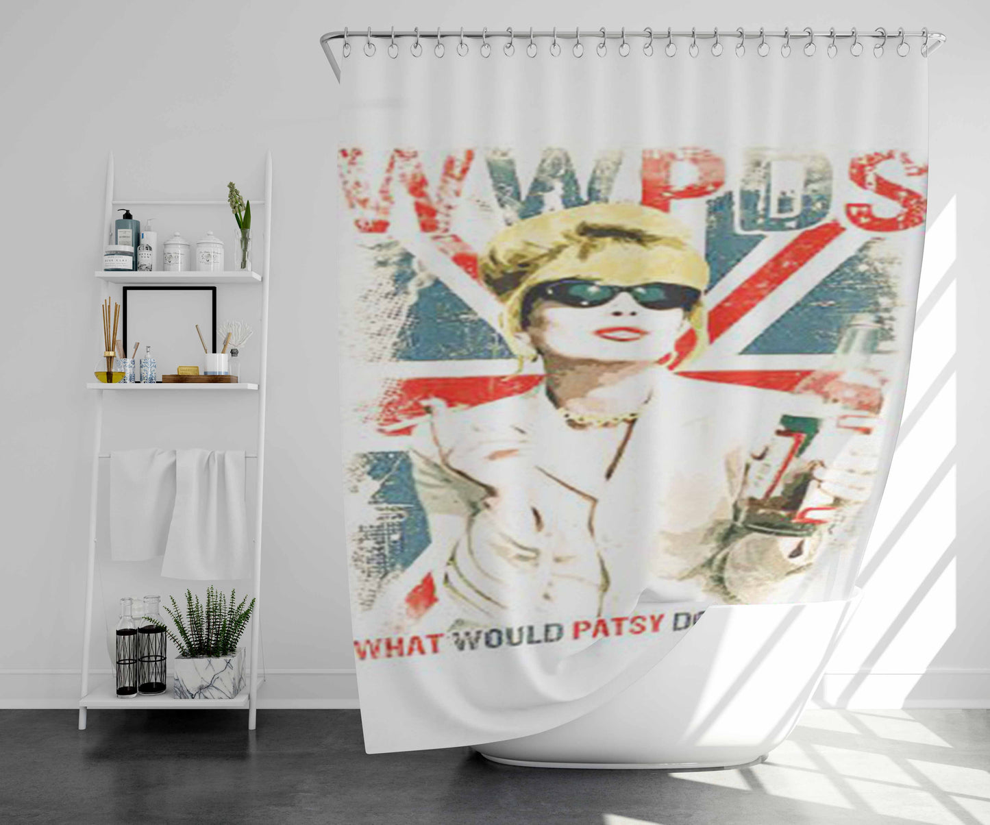 What Would Chuck Do Bathroom Shower Curtain Fabric Waterproof | 66 X 72 Inch