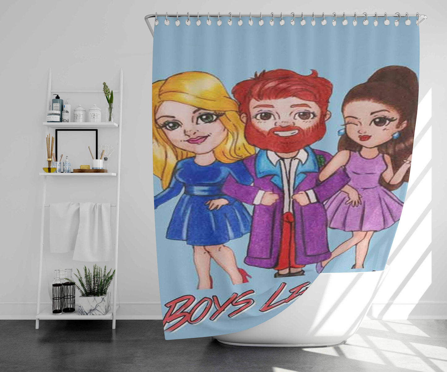 Who Is Fancy Boys Like You Bathroom Shower Curtain Fabric Waterproof | 66 X 72 Inch