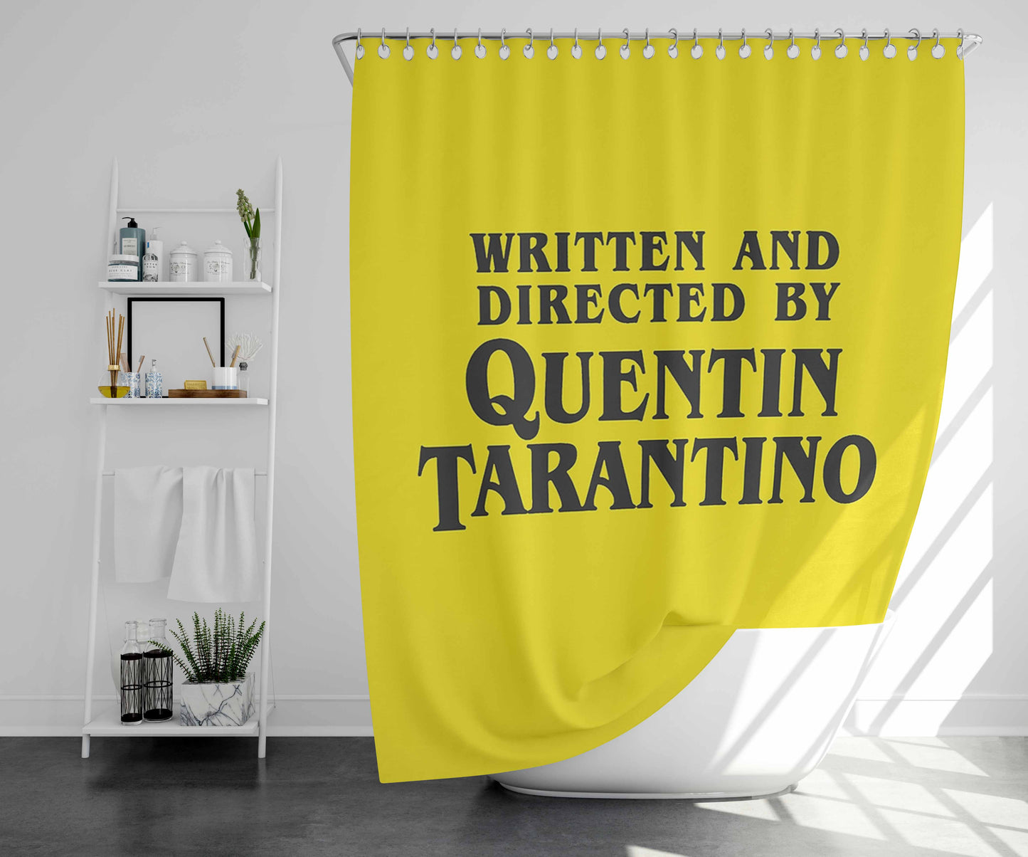 Written And Directed By Quentin Tarantino Bathroom Shower Curtain Fabric Waterproof | 66 X 72 Inch