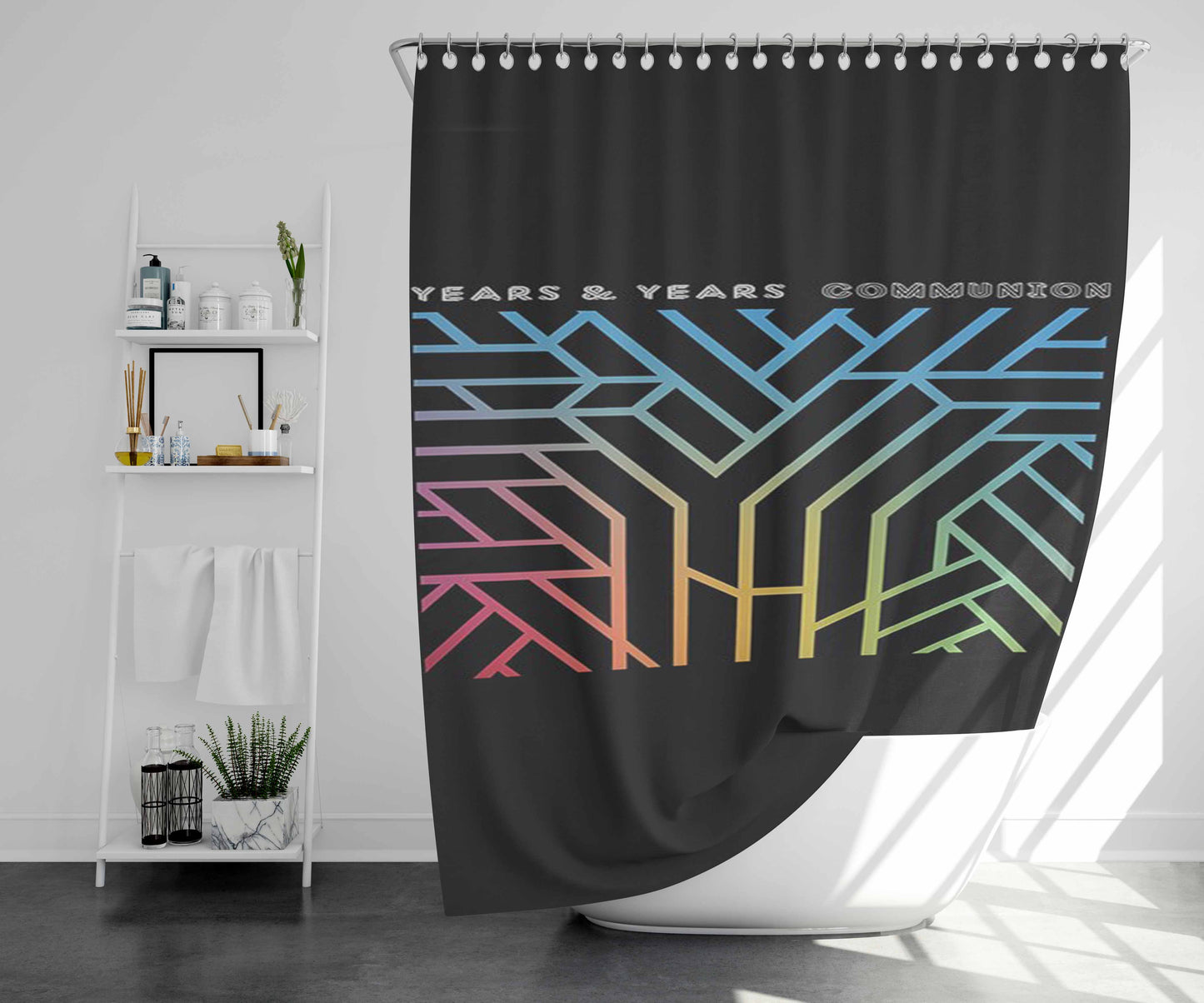 Years And Years Communion Bathroom Shower Curtain Fabric Waterproof | 66 X 72 Inch