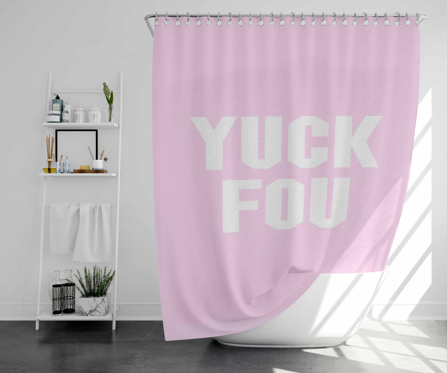 Yuck Fou Bathroom Shower Curtain Fabric Waterproof | 66 X 72 Inch