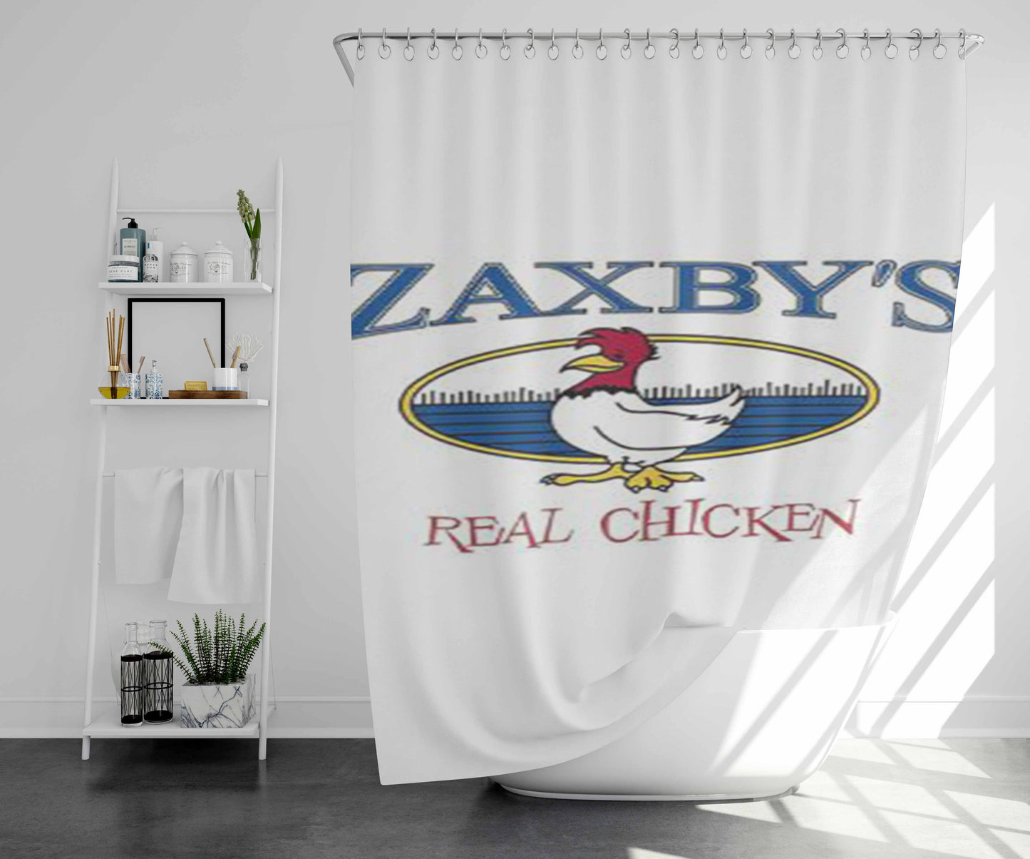 Zaxby'S Chicken Bathroom Shower Curtain Fabric Waterproof | 66 X 72 Inch