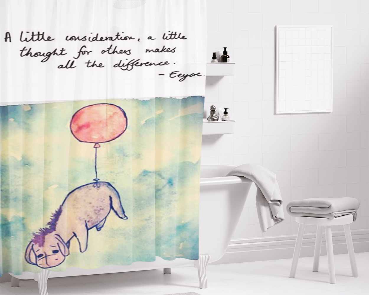 A Lil Bougie Bathroom Shower Curtain Fabric Waterproof | 66 X 72 Inch