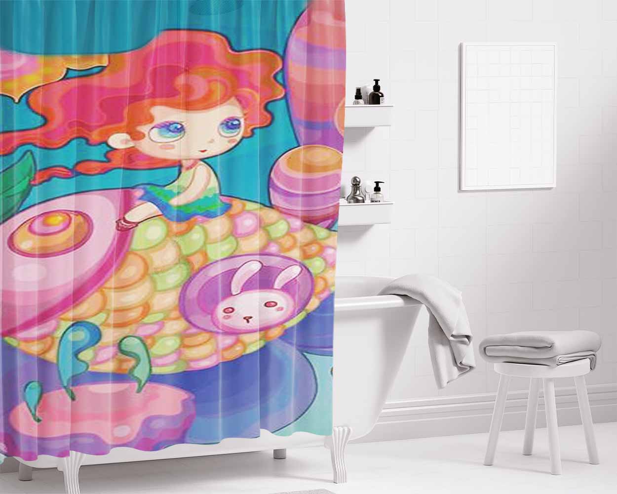 A Little Consideration Bathroom Shower Curtain Fabric Waterproof | 66 X 72 Inch