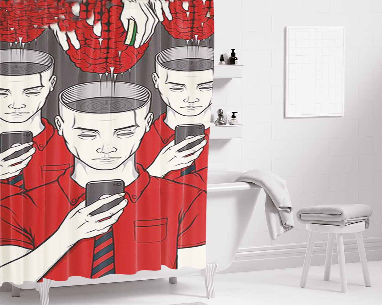 A Man Chooses A Slave Obeys Bathroom Shower Curtain Fabric Waterproof | 66 X 72 Inch