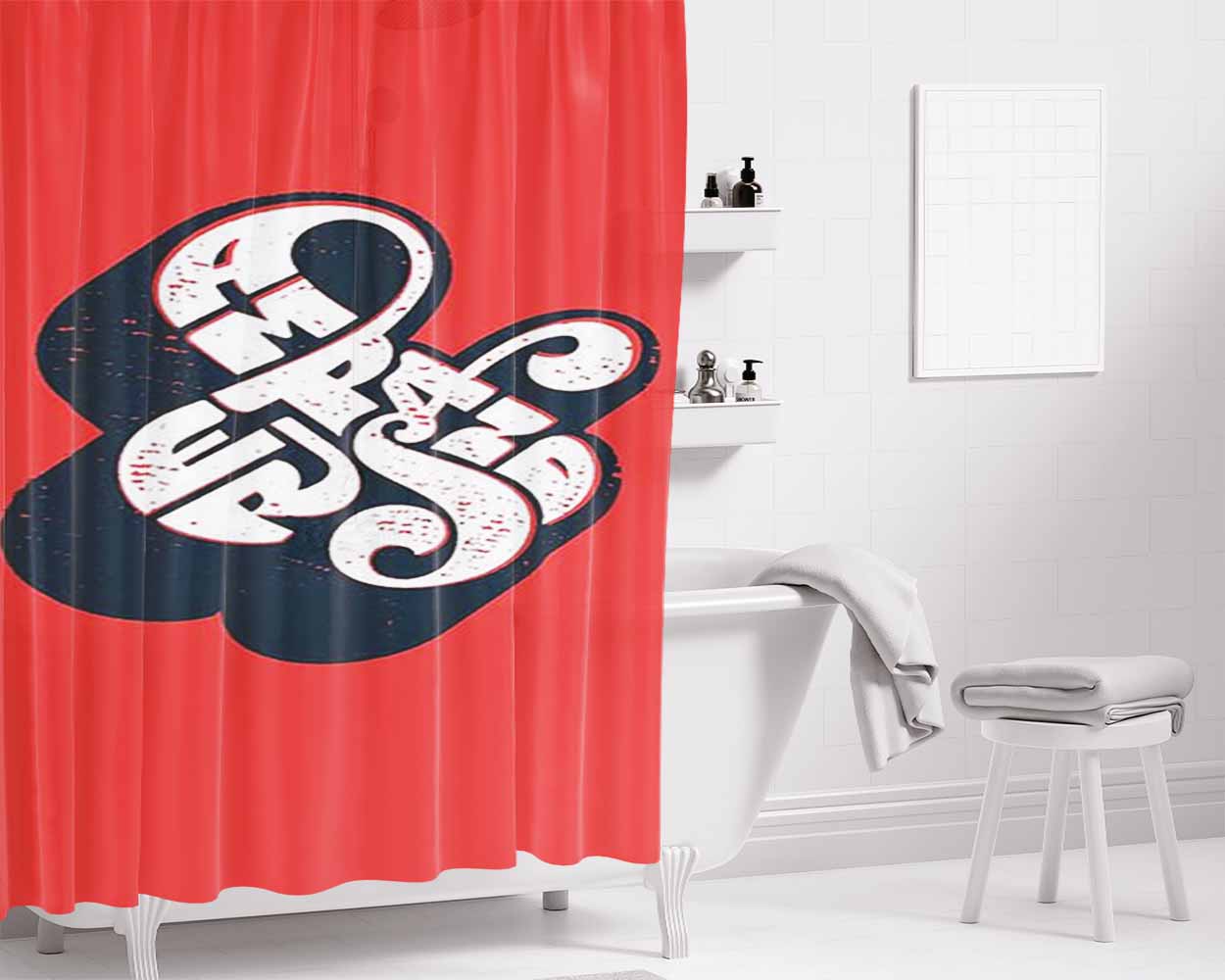 Ameprand Bathroom Shower Curtain Fabric Waterproof | 66 X 72 Inch