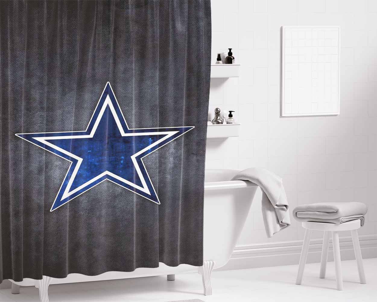 American Stars Bathroom Shower Curtain Fabric Waterproof | 66 X 72 Inch