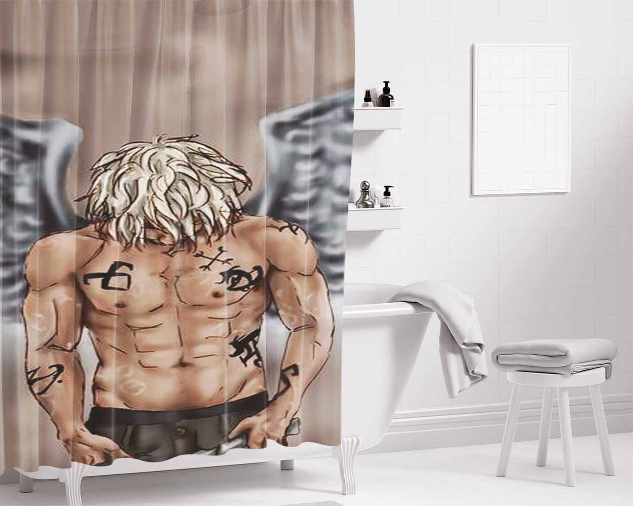 Angel Blood Bathroom Shower Curtain Fabric Waterproof | 66 X 72 Inch