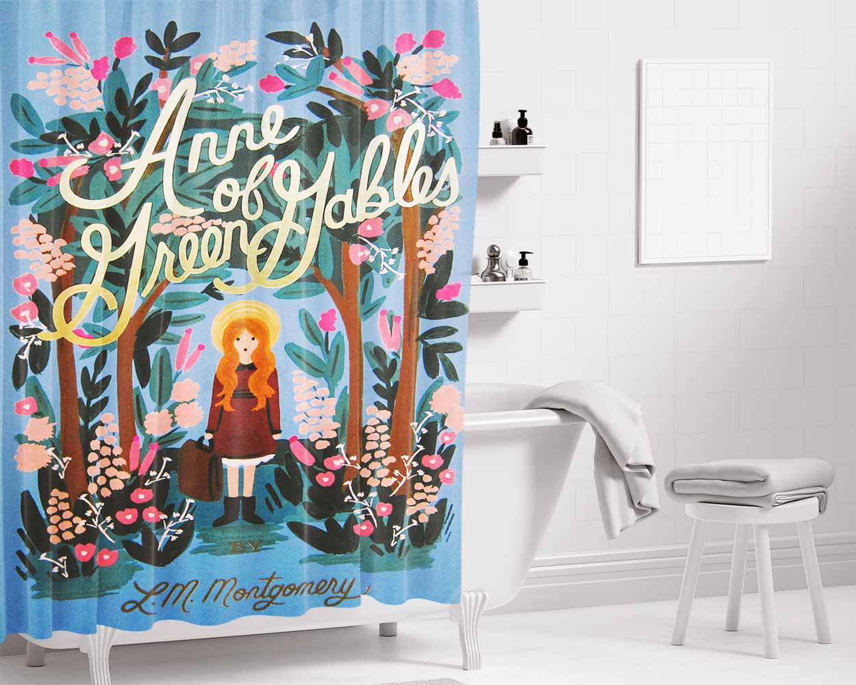 Anne Of Green Gables Bathroom Shower Curtain Fabric Waterproof | 66 X 72 Inch