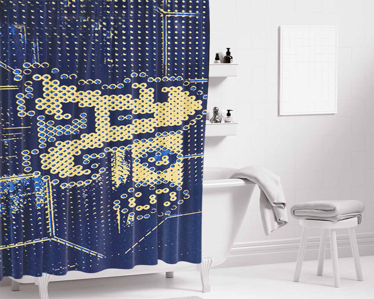 Authentic Design Bathroom Shower Curtain Fabric Waterproof | 66 X 72 Inch