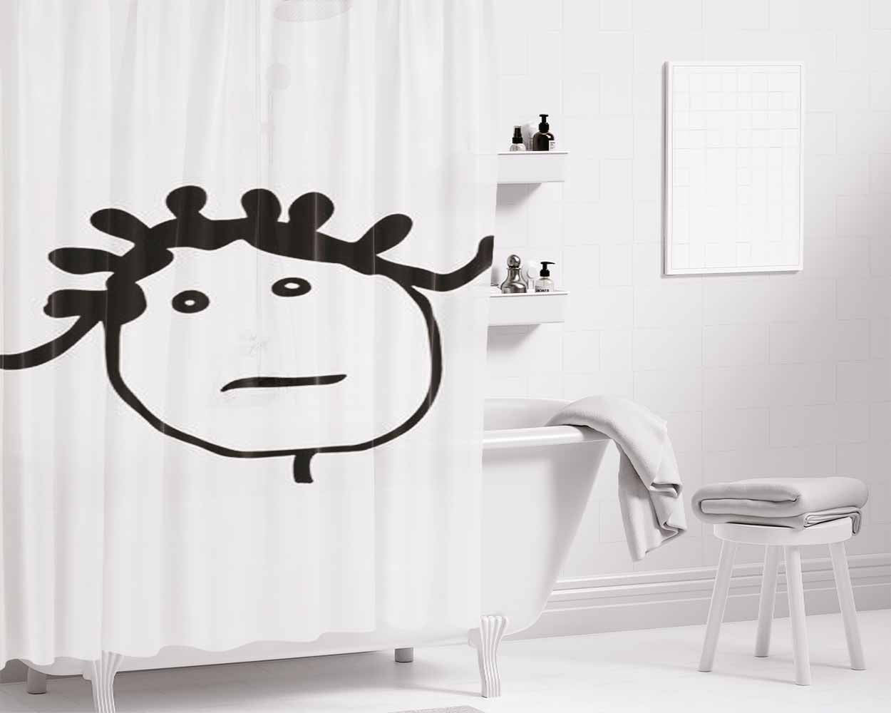 Badgalriri Rhenna Bathroom Shower Curtain Fabric Waterproof | 66 X 72 Inch