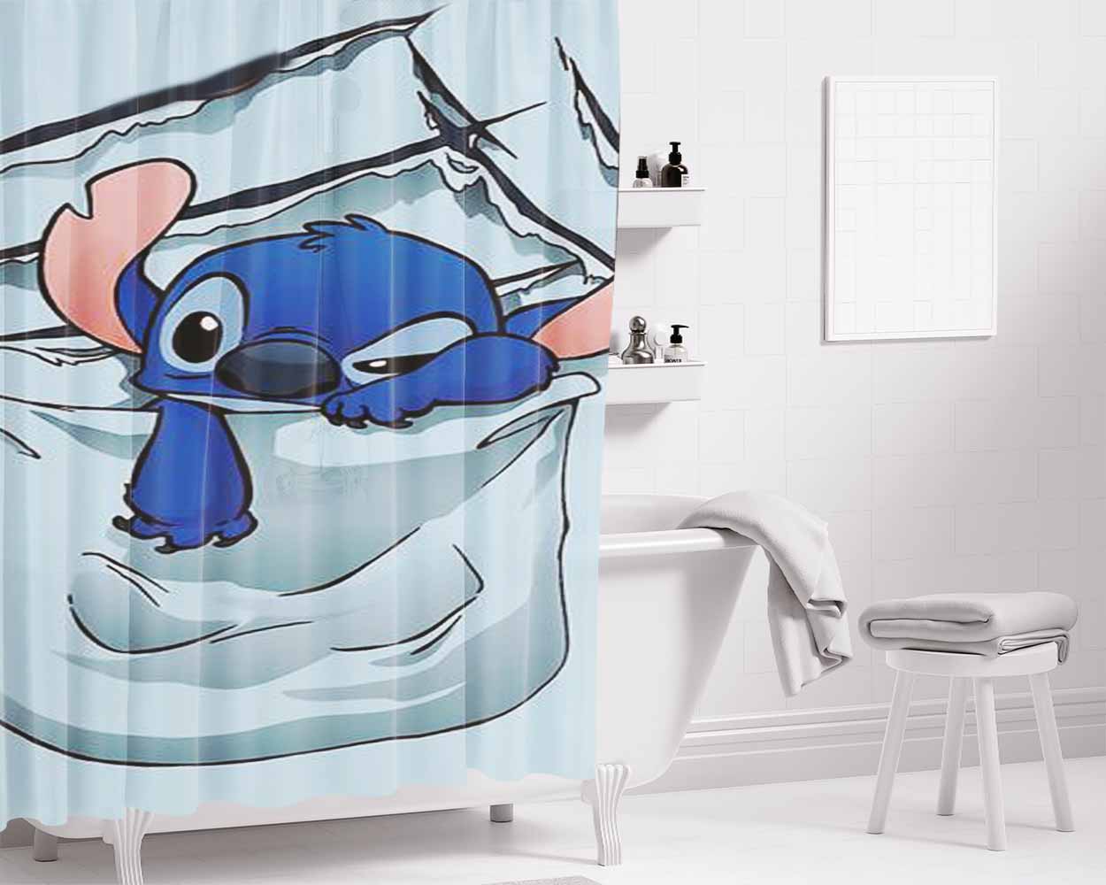 Badness Level Rising Bathroom Shower Curtain Fabric Waterproof | 66 X 72 Inch