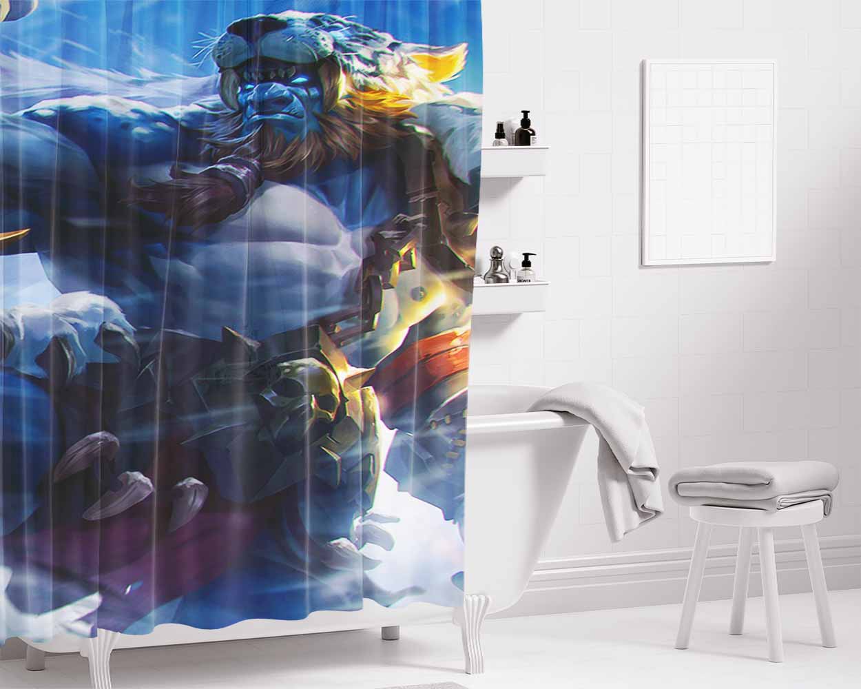Balmond Barbaric Might Bathroom Shower Curtain Fabric Waterproof | 66 X 72 Inch