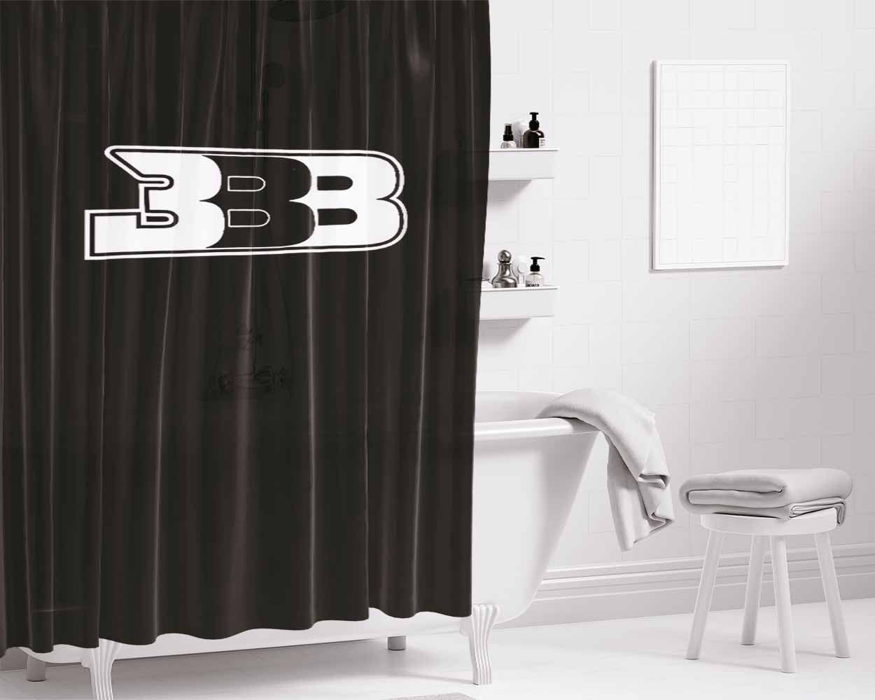 Bbb Big Baller Brand Logo Bathroom Shower Curtain Fabric Waterproof | 66 X 72 Inch