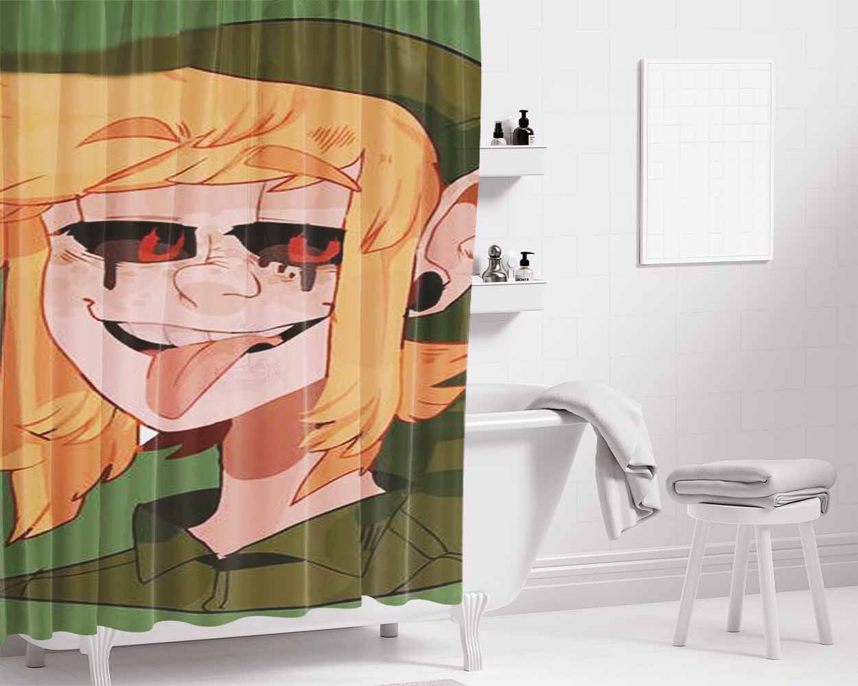 Ben Drowned Bathroom Shower Curtain Fabric Waterproof | 66 X 72 Inch