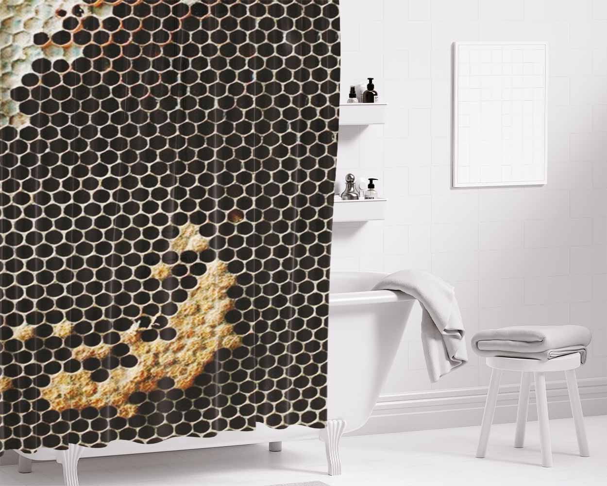 Berry Bear T Won Art Bathroom Shower Curtain Fabric Waterproof | 66 X 72 Inch