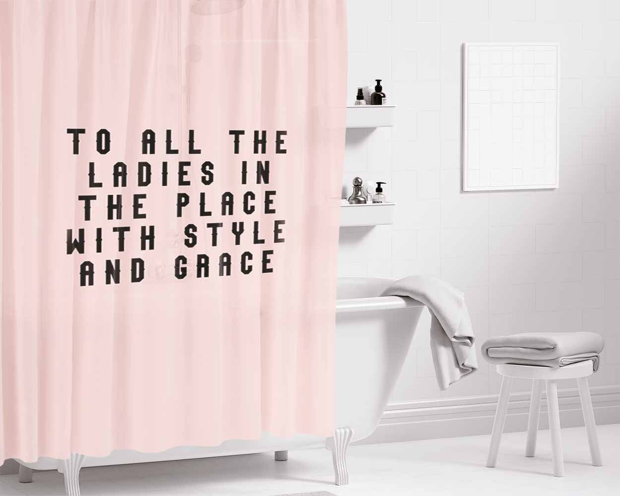 Big Poppa Graphic Rap Song Lyric Bathroom Shower Curtain Fabric Waterproof | 66 X 72 Inch