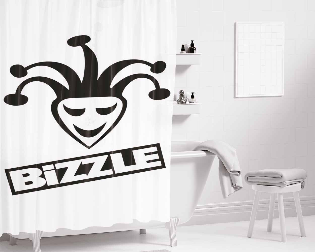 Bizzle Bathroom Shower Curtain Fabric Waterproof | 66 X 72 Inch