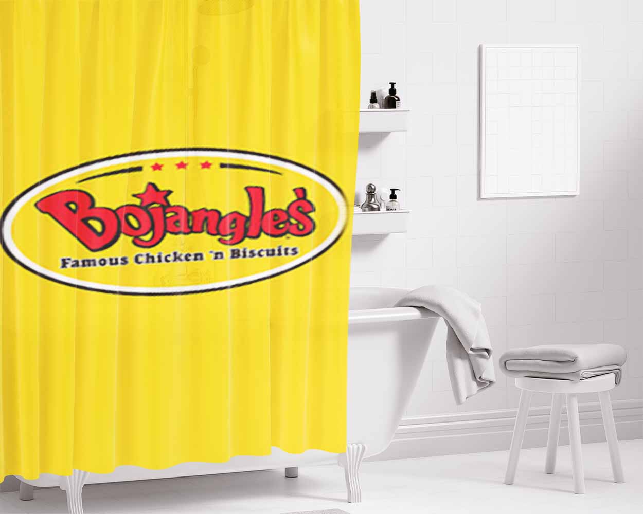 Bojangles Bathroom Shower Curtain Fabric Waterproof | 66 X 72 Inch