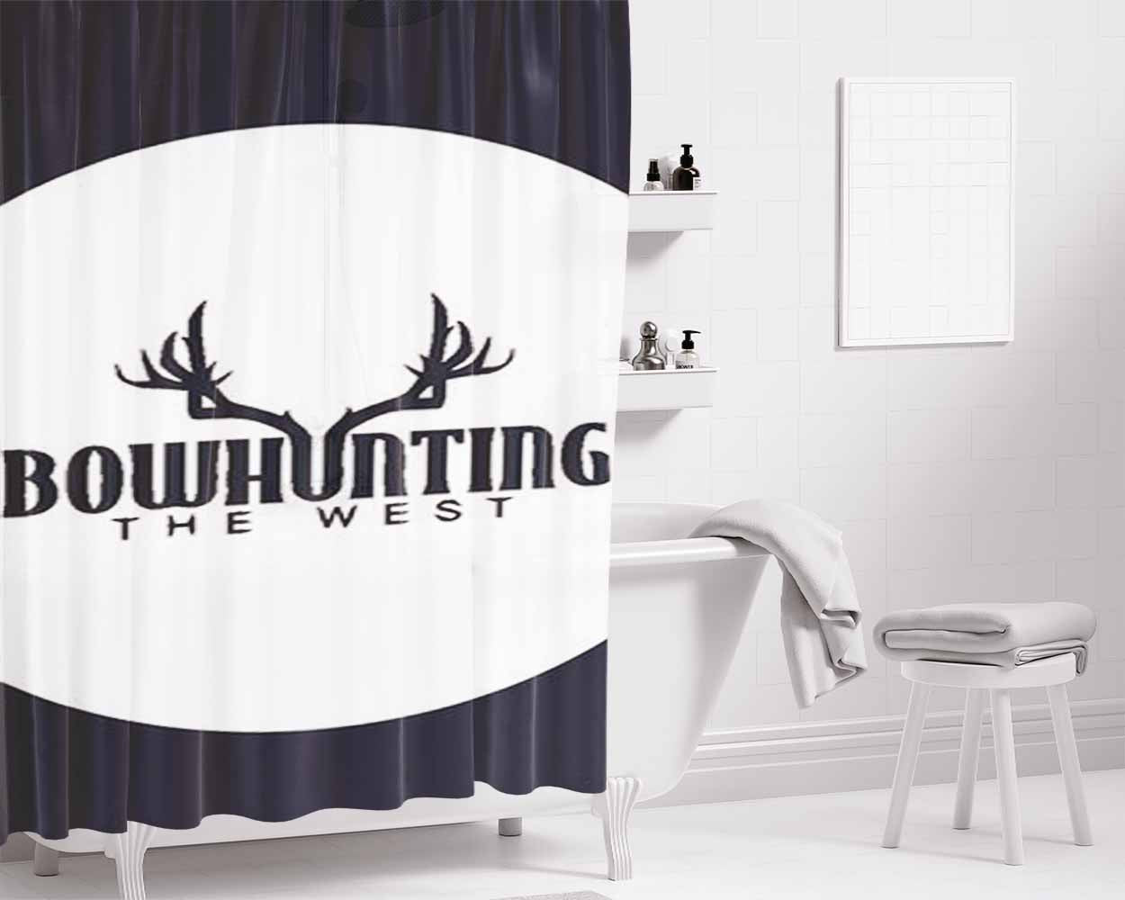 Bow Hunting The West Bathroom Shower Curtain Fabric Waterproof | 66 X 72 Inch