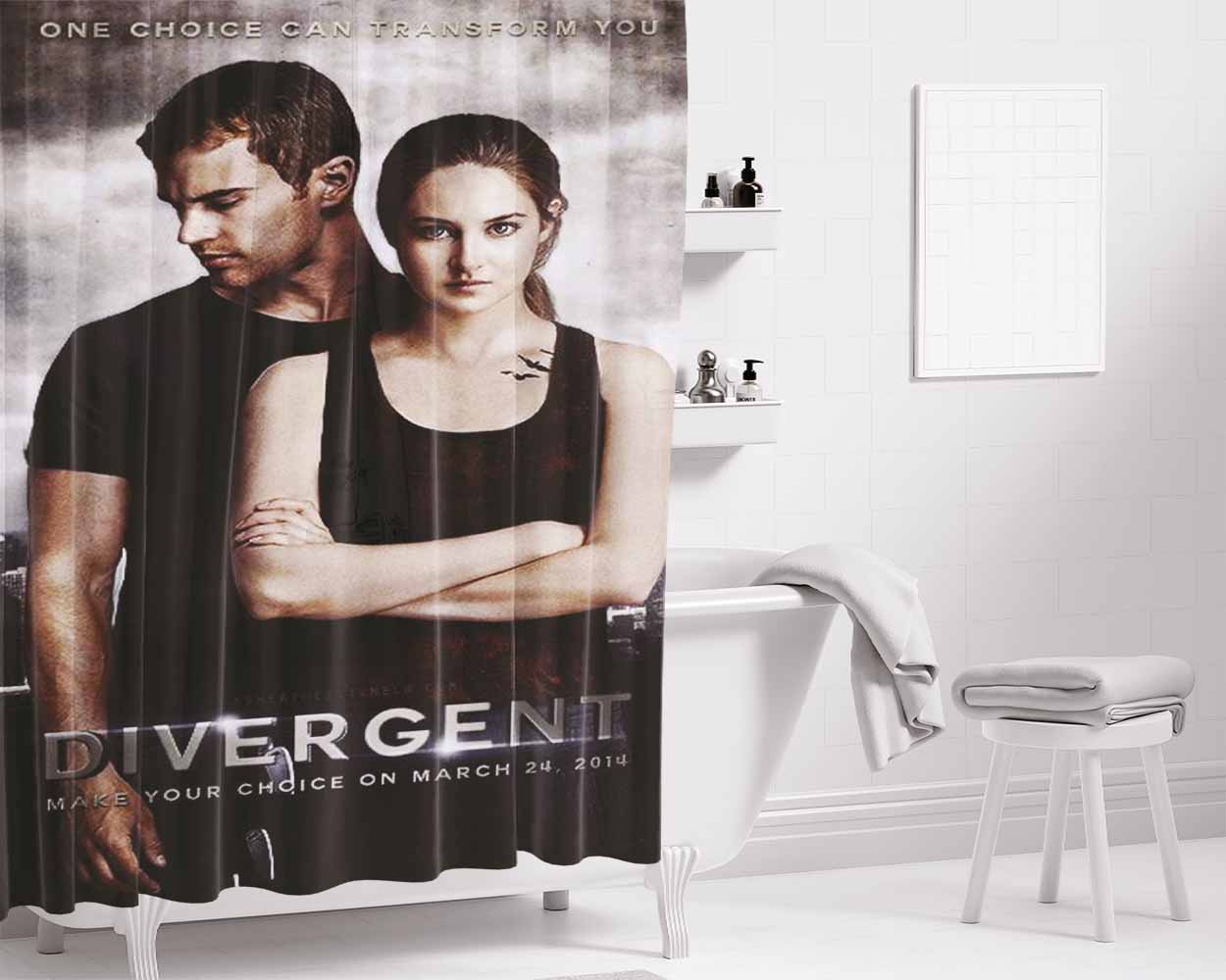 Breee Bathroom Shower Curtain Fabric Waterproof | 66 X 72 Inch