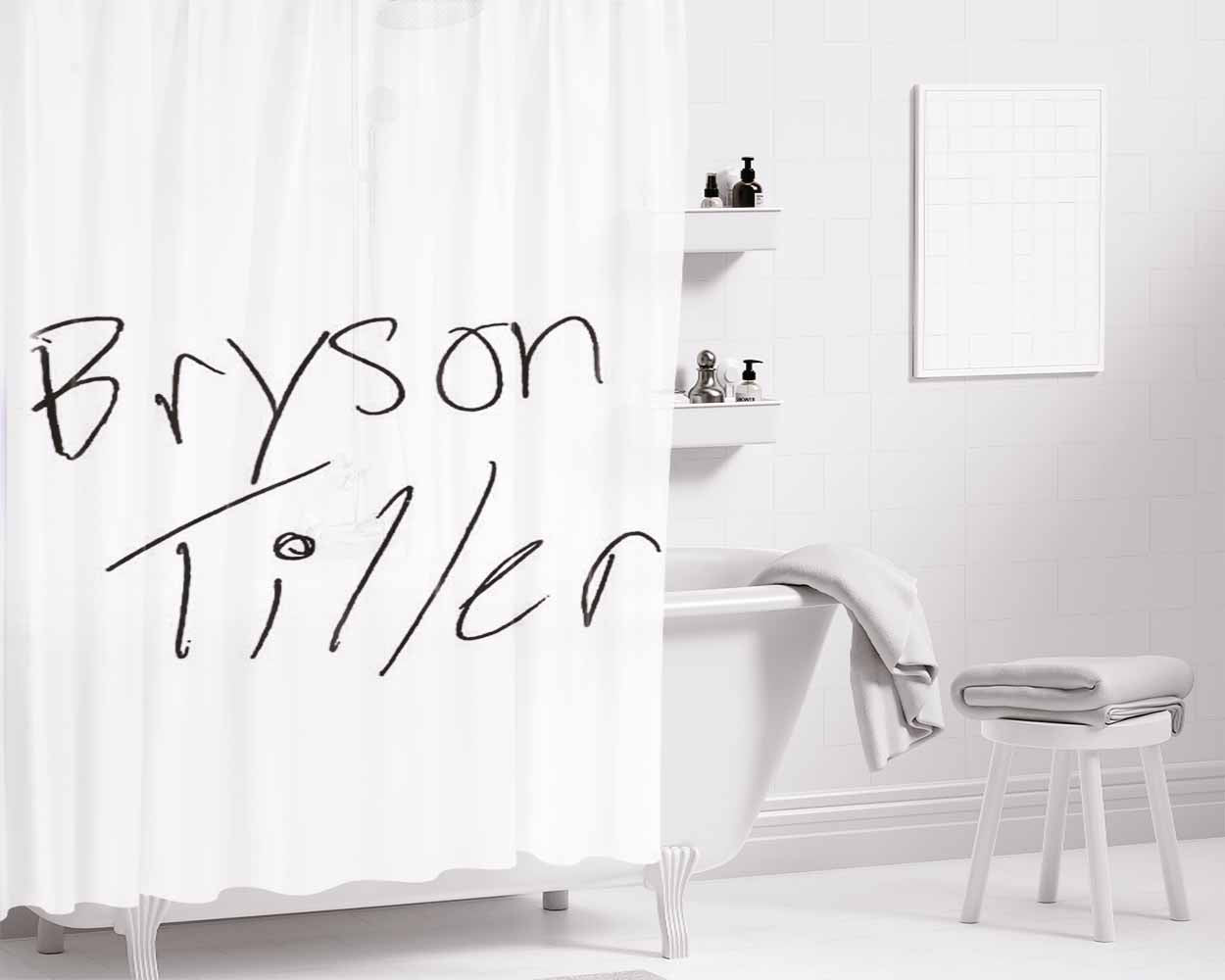 Bryson Tiller Title Illustrations Bathroom Shower Curtain Fabric Waterproof | 66 X 72 Inch