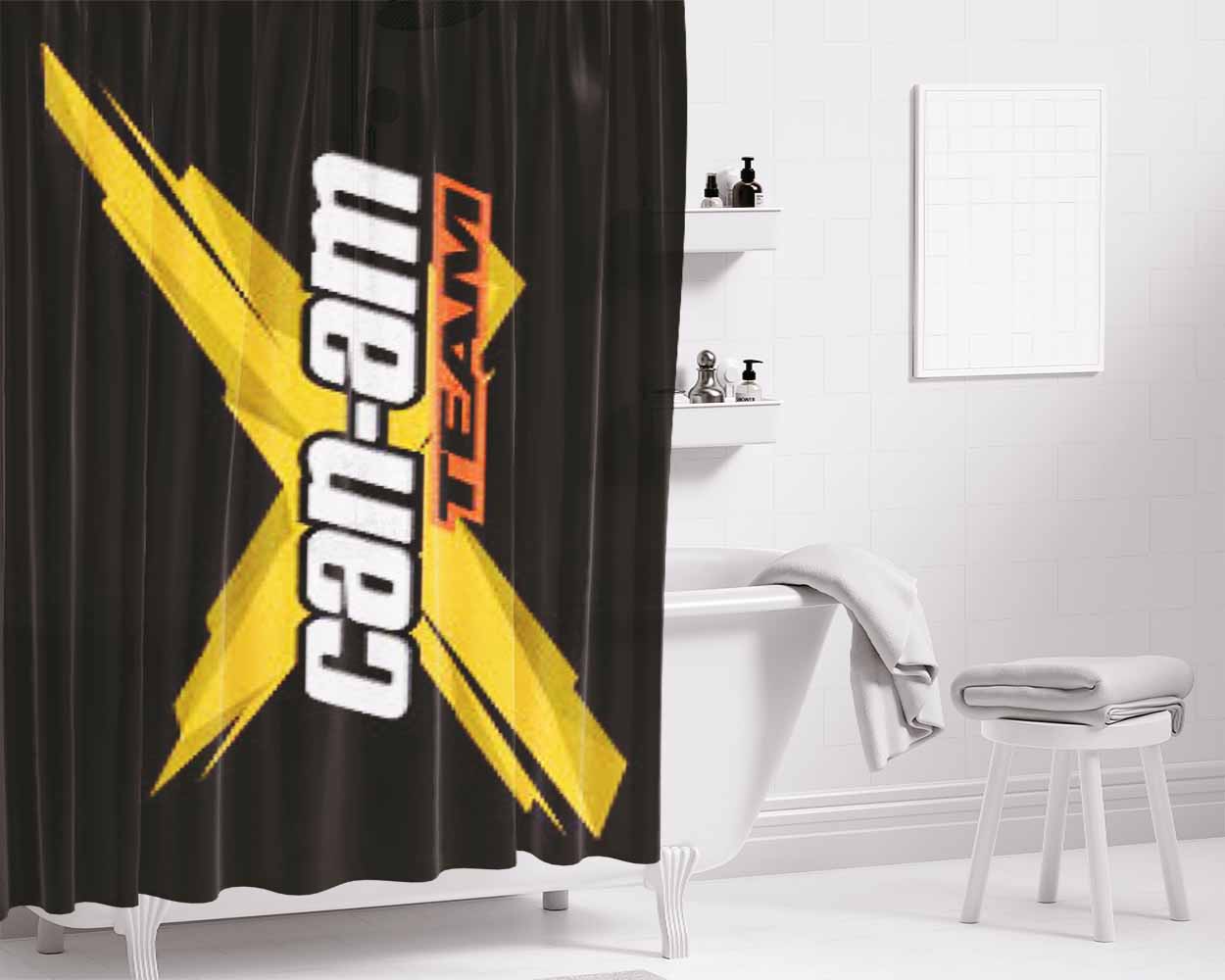 Can Am X Team Logo Bathroom Shower Curtain Fabric Waterproof | 66 X 72 Inch