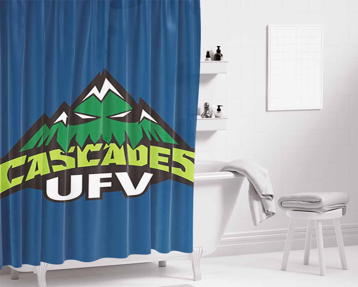 Cascades Ufv Bathroom Shower Curtain Fabric Waterproof | 66 X 72 Inch