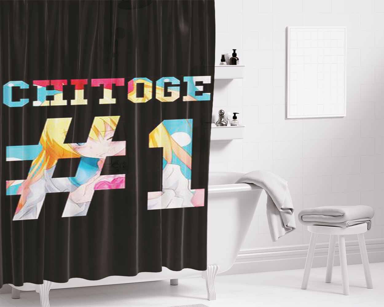Chitoge Best Girl Bathroom Shower Curtain Fabric Waterproof | 66 X 72 Inch