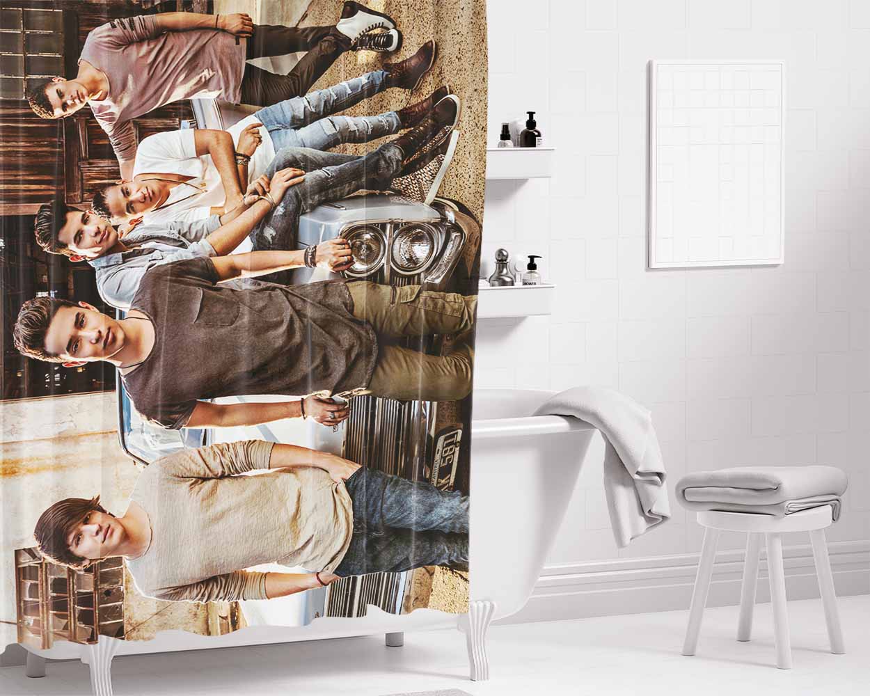 Cnco Group 4 Bathroom Shower Curtain Fabric Waterproof | 66 X 72 Inch